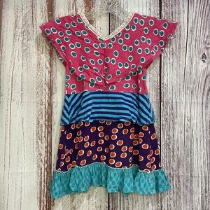 Jelly the Pug Tiered, Layered Dress Girls Size 6 #5086